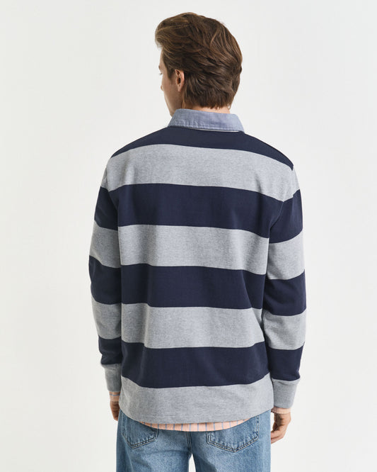 Chambray Collar Striped Heavy Rugger
