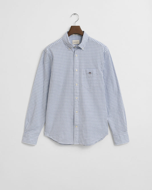 Regular Fit Micro Checked Classic Poplin Shirt