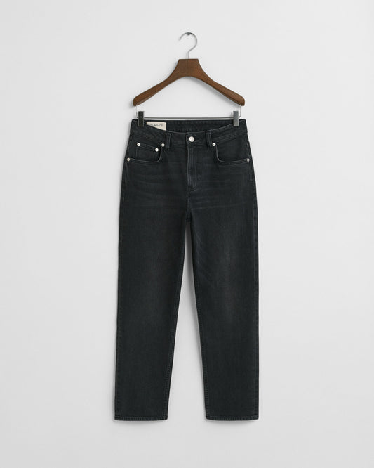 Cropped Straight Leg Stretch Jeans