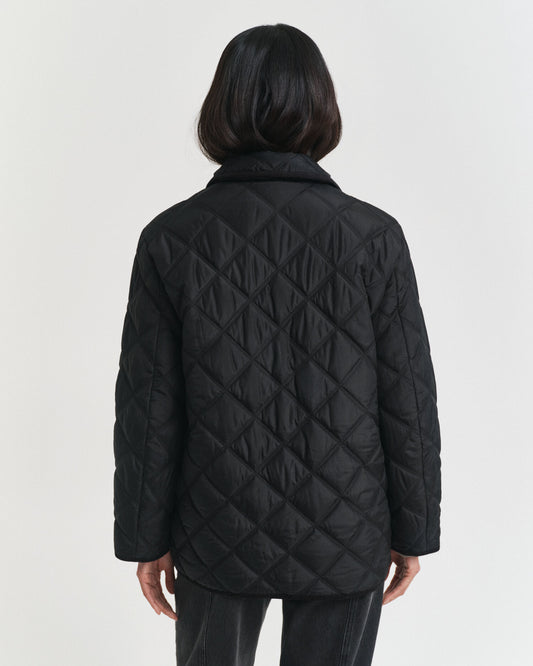 Quilted Corduroy Trim Jacket