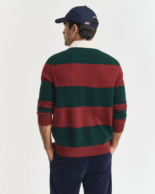 Striped Extra Fine Lambswool Rugger Sweater
