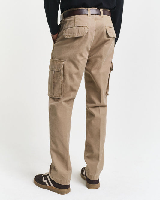 Regular Fit Cotton Twill Cargo Pants