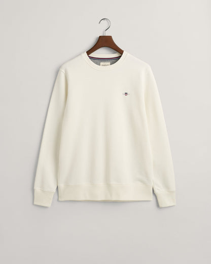 Men's Shield Crew Neck Sweatshirt - EGGSHELL