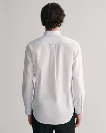 Men's Regular Fit Banker Stripe Poplin Shirt - LIGHT BLUE