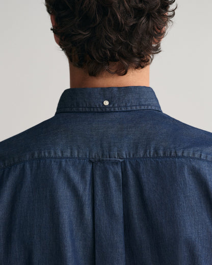 Men's Regular Fit Indigo Shirt - DARK INDIGO