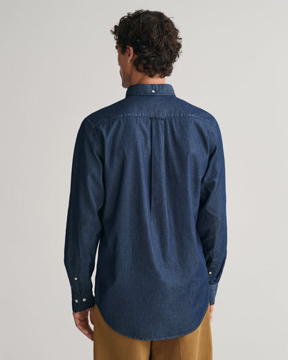 Men's Regular Fit Indigo Shirt - DARK INDIGO