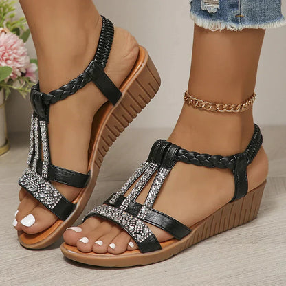Women's Summer 2025 Hot Sale Orthopaedic Rhinestone Sandals