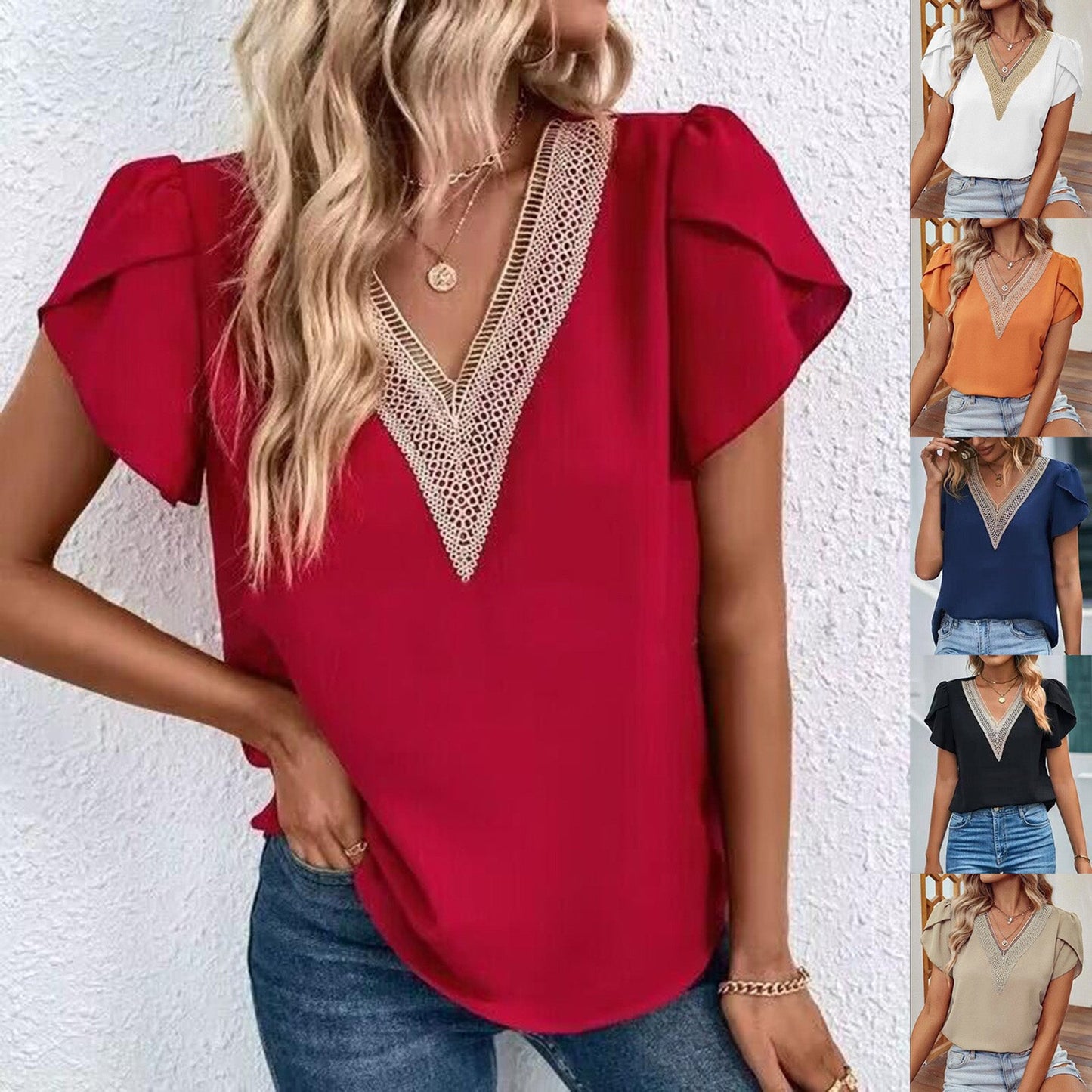 🔥Up to 69% OFF Today🔥Women’s V-neck Top Summer 2025 Casual T-shirts