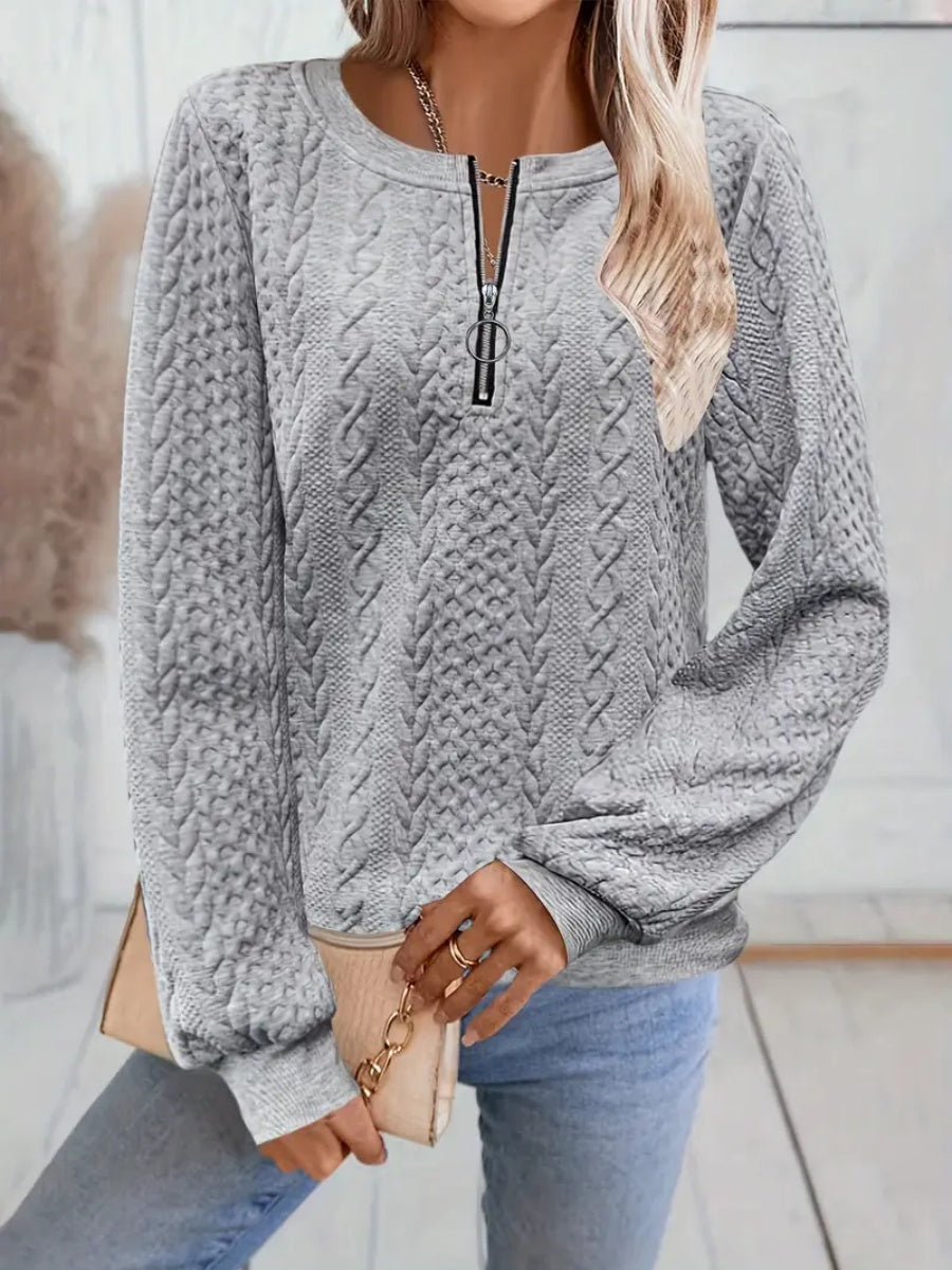 ✨Best-1 Sale Sweatshirt 2025✨Women's Elegant Snake Print Zip-Up Sweatshirt Long Sleeve Round Neck Casual Pullover