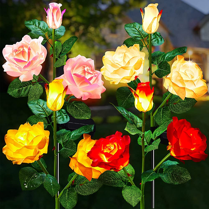 💐Chikalabs Garden Rose Solar Flower Lights