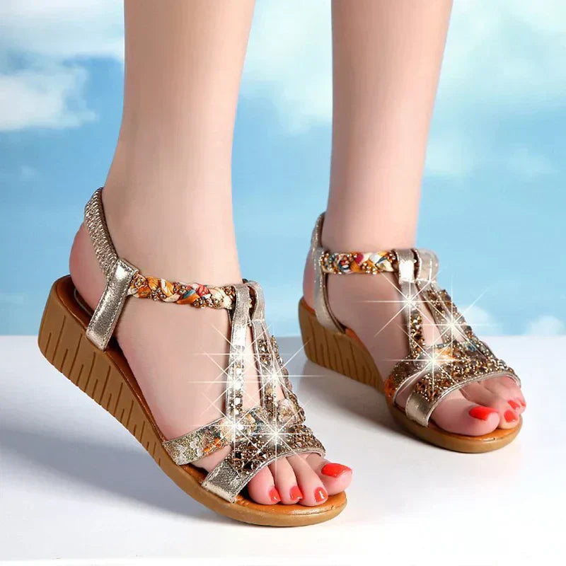 Women's New Summer Rhinestone Open Toe Orthopaedic Sandals