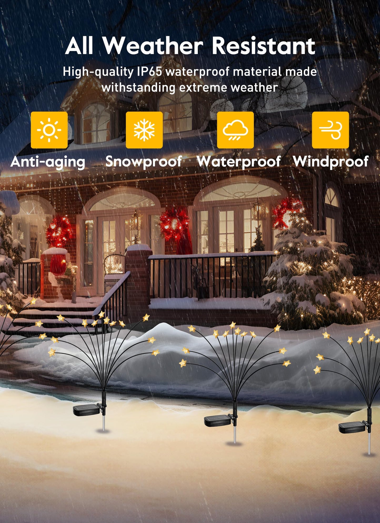 💐Chikalabs Garden Solar Garden Lights, 2 Lighting Modes