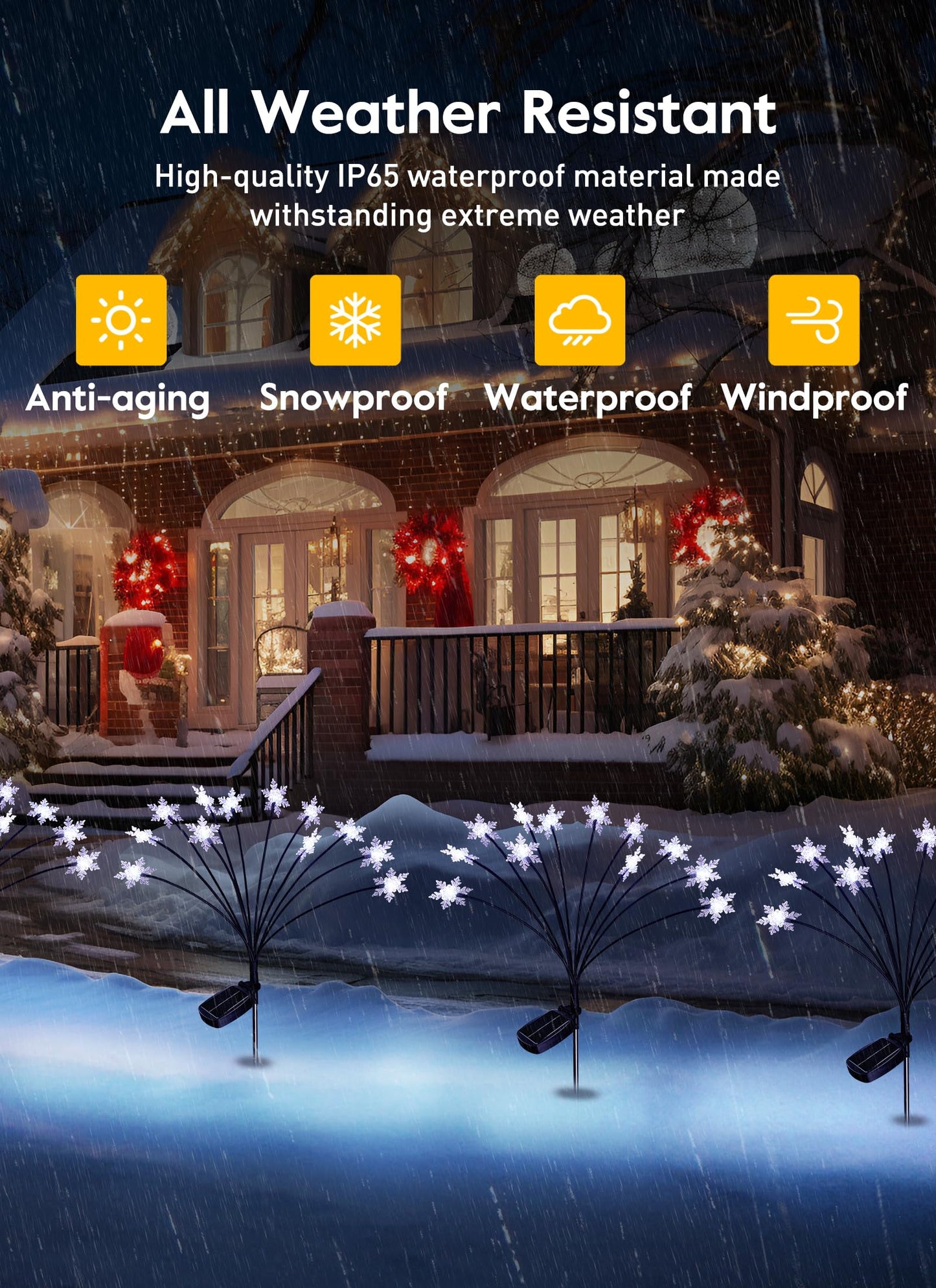 💐Chikalabs Garden Solar Garden Lights, 2 Lighting Modes