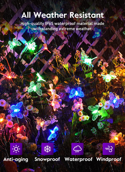 💐Chikalabs Garden Solar Garden Lights, 2 Lighting Modes