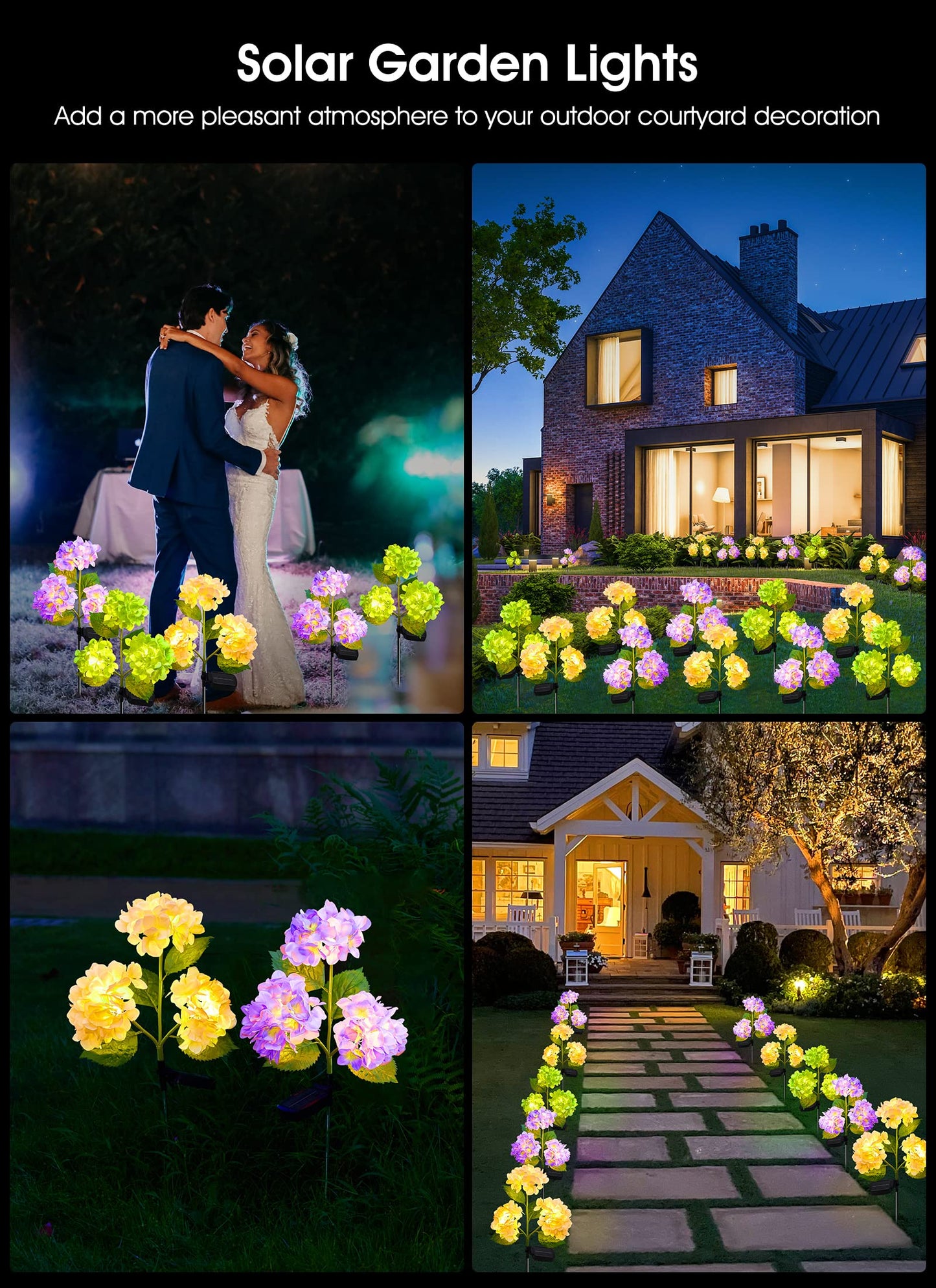 💐Chikalabs Garden Rose Solar Flower Lights