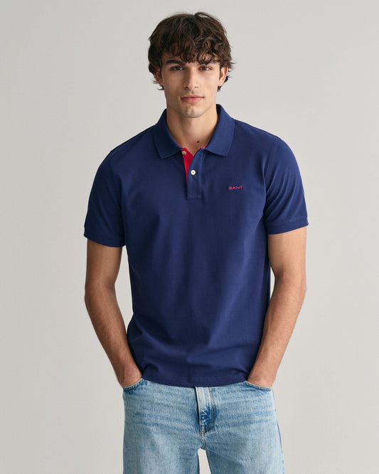 Contrast Piqué Polo Shirt