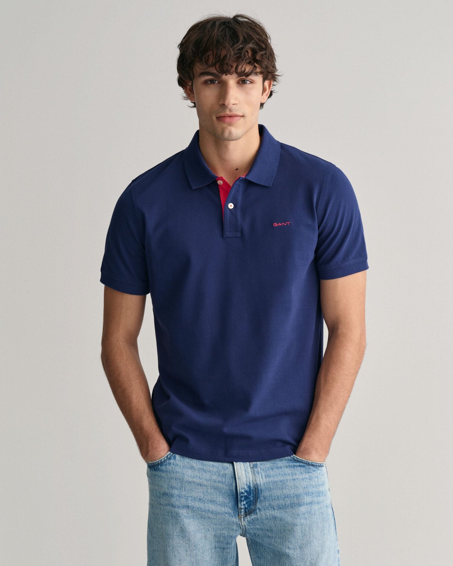 Contrast Piqué Polo Shirt