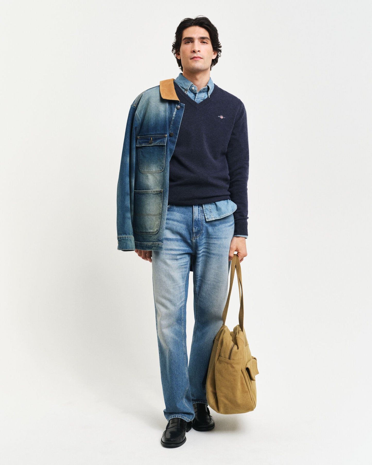 Superfine Lambswool V-Neck Sweater