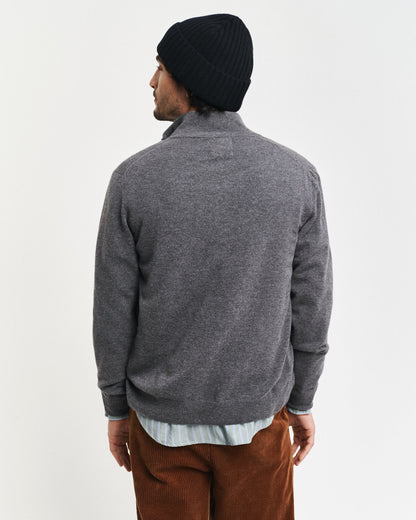Superfine Lambswool Zip Cardigan