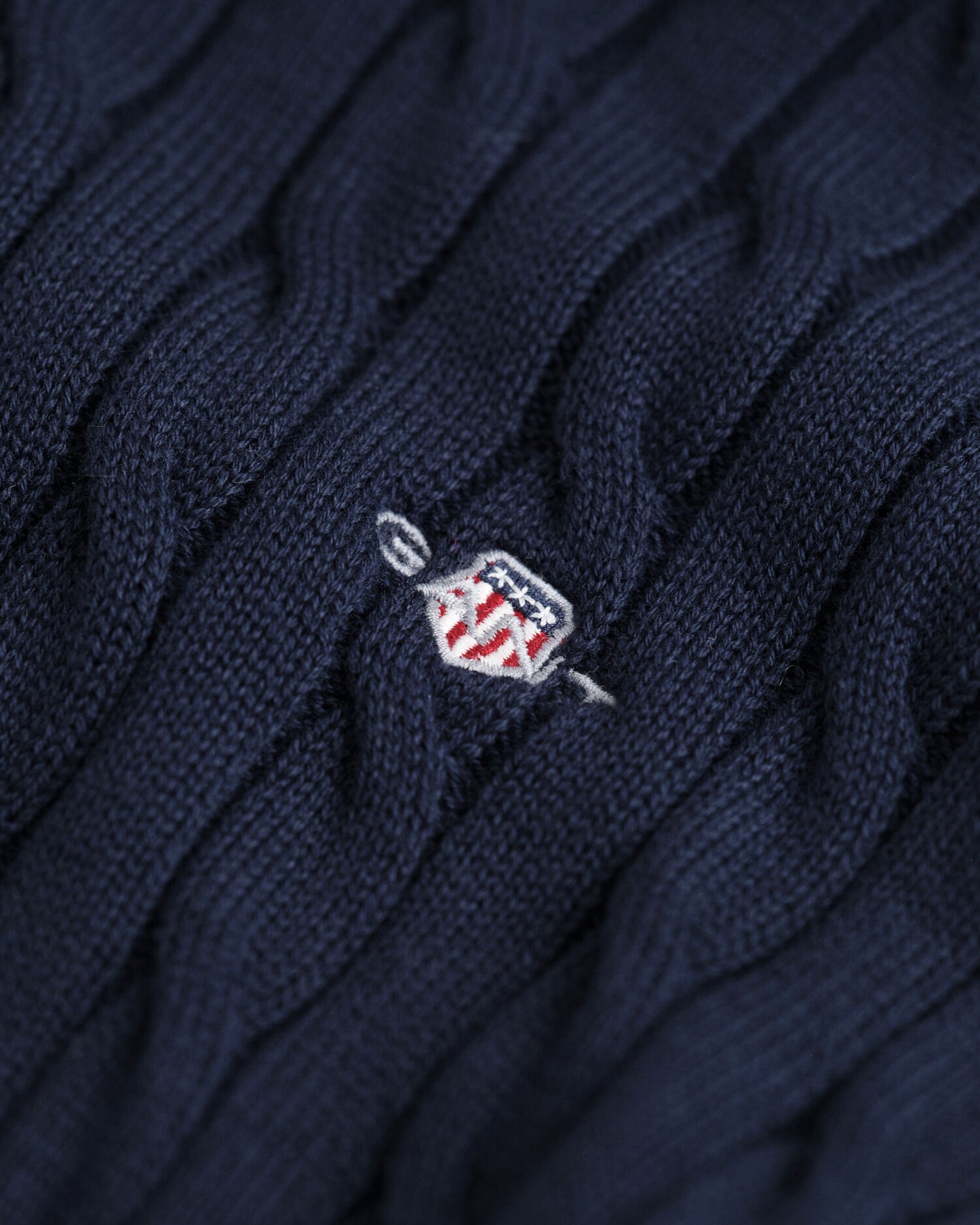 Teens Shield Cotton Cable Knit Crew Neck Sweater