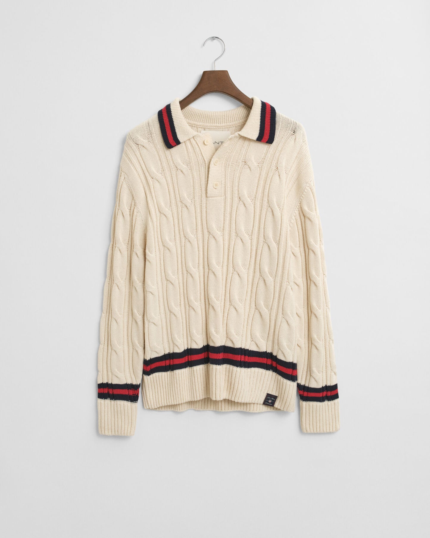 Cable Knit Polo Sweater