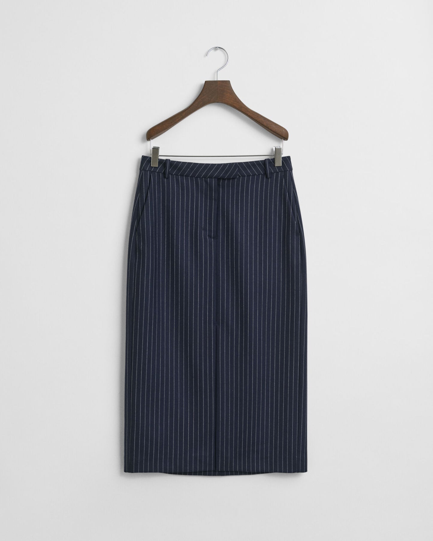 Pinstriped Midi Skirt