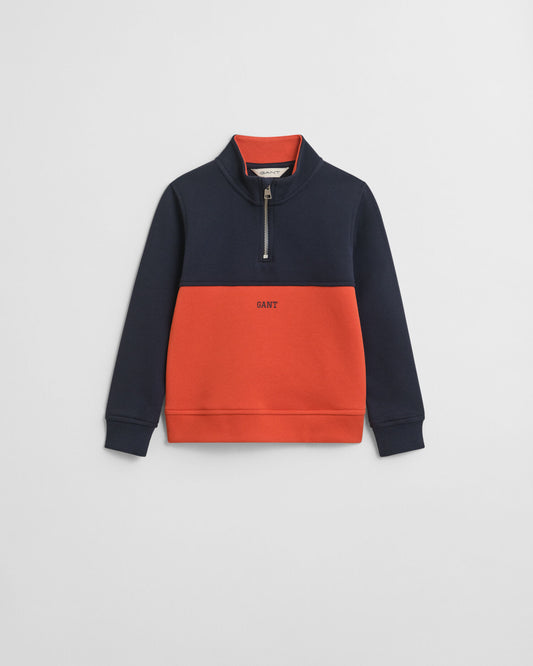 Kids Color Blocked Half-Zip Sweatshirt