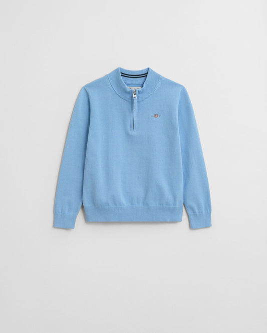Kids Shield Cotton Half-Zip Sweater