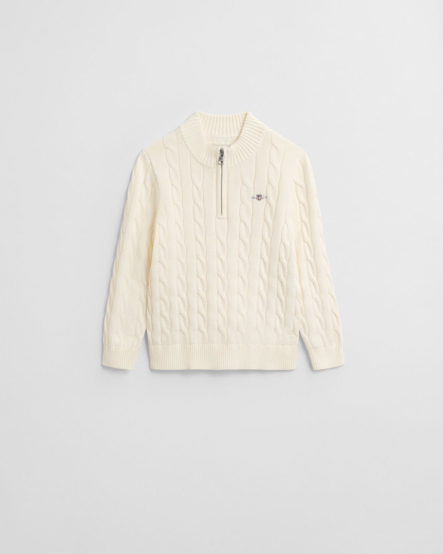 Kids Cotton Cable Half-Zip Sweater
