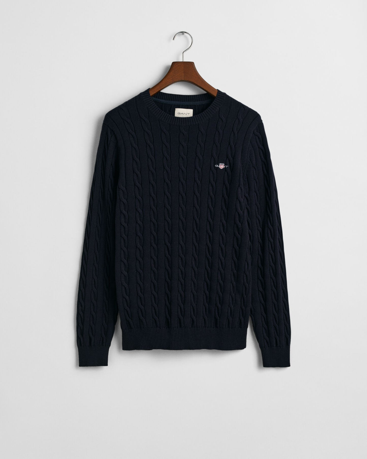 Cotton Cable Knit Crew Neck Sweater