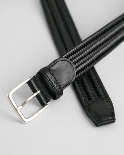 Braided Elastic Leather Belt