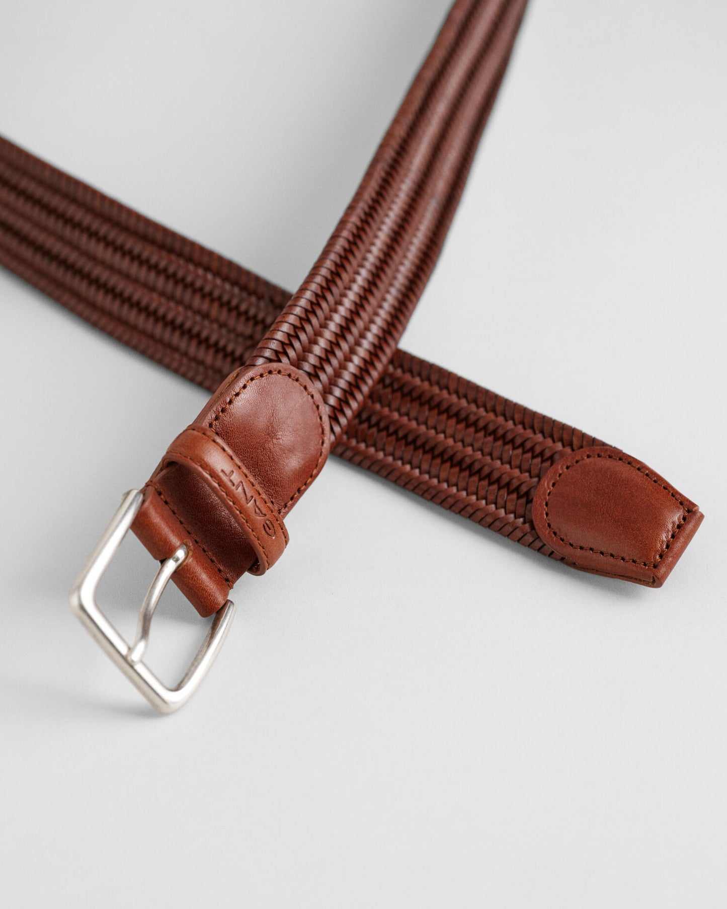 Braided Elastic Leather Belt