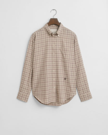 Relaxed Fit Checked Brushed Flannel Shirt