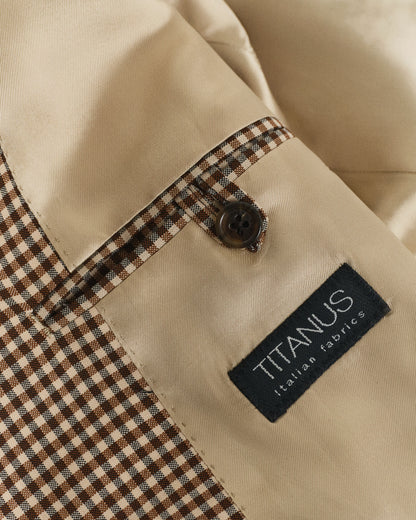 Relaxed Fit Gingham Checked Blazer