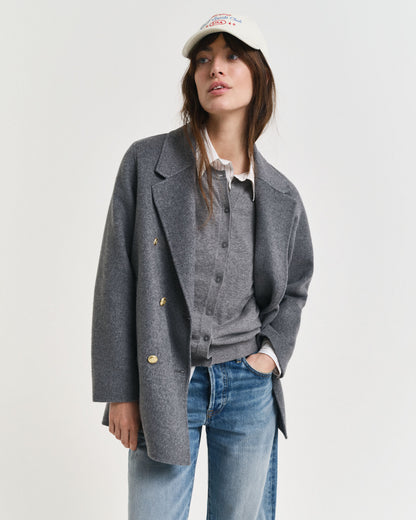 Handstitched Detail Pea Coat