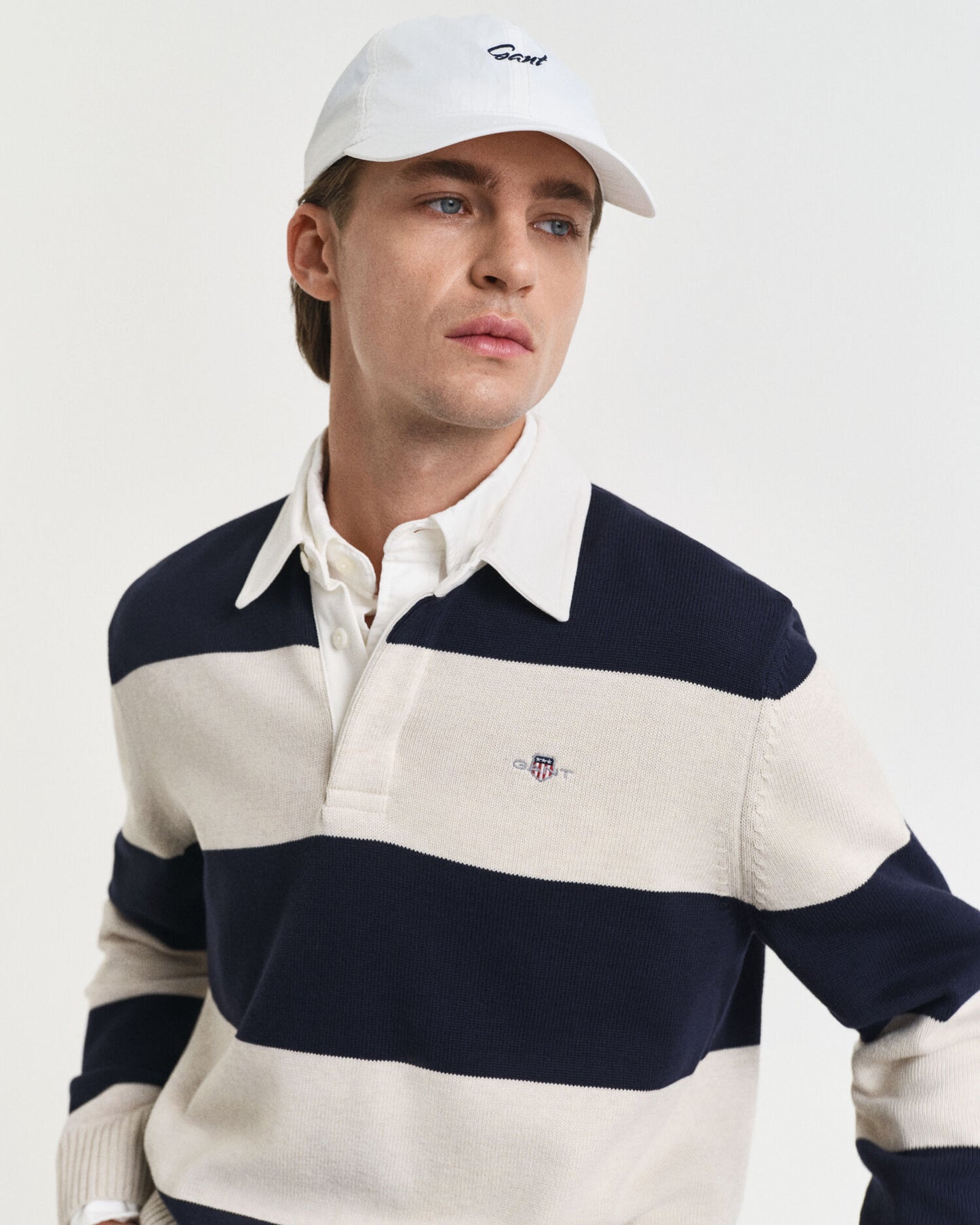 Barstriped Polo Sweater