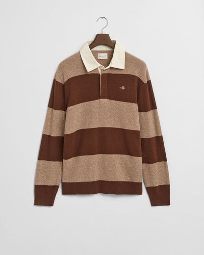 Striped Extra Fine Lambswool Rugger Sweater