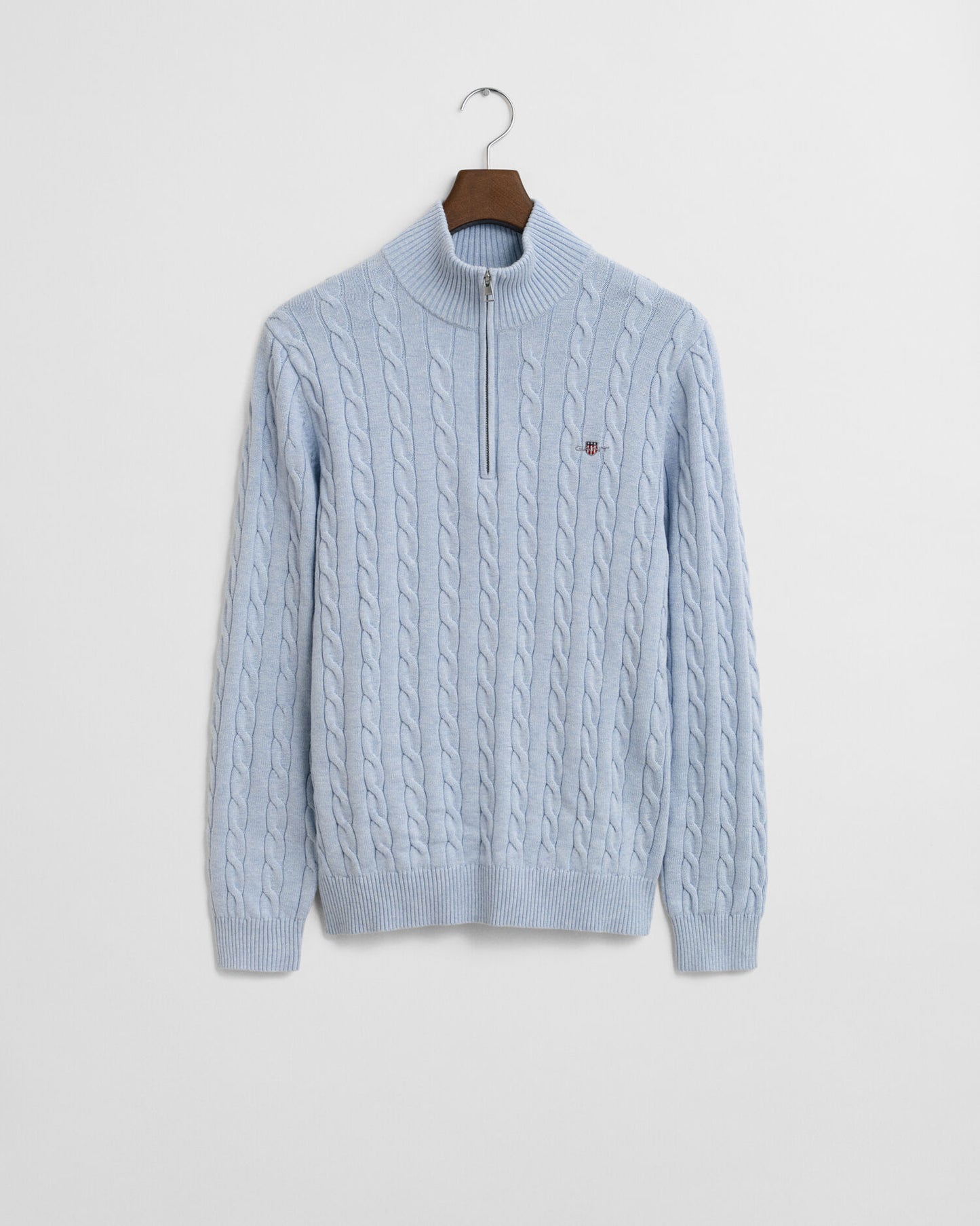 Cotton Cable Knit Half-Zip Sweater