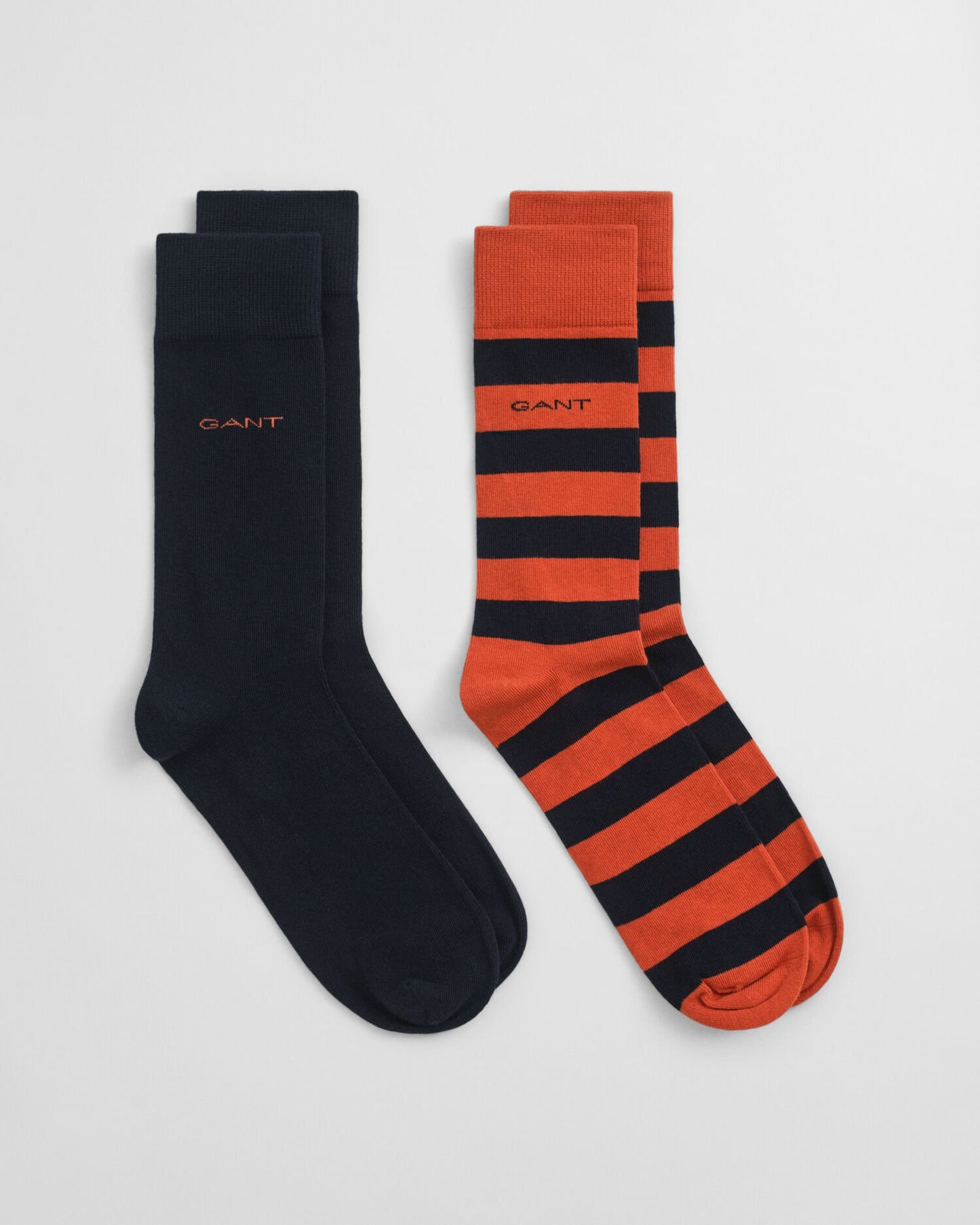 2-Pack Barstriped & Solid Socks