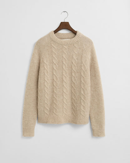 Cable Knit Crew Neck Sweater