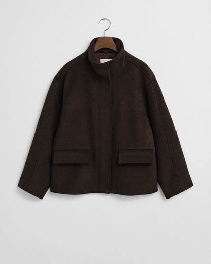 Short Wool Zip Jacket