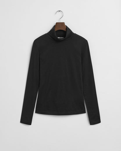 Lightweight Cotton Turtleneck Top