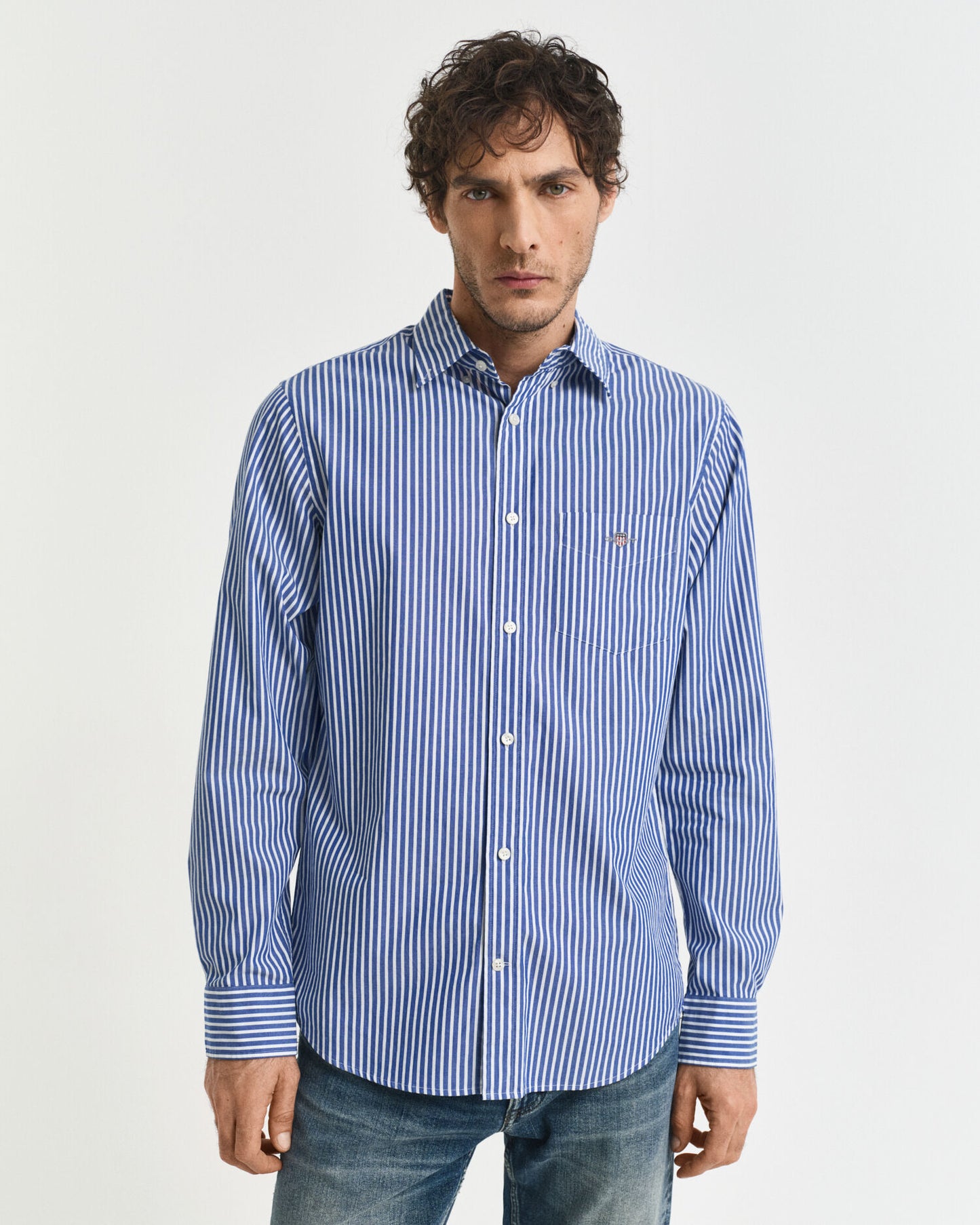 Regular Fit Striped Poplin Shirt