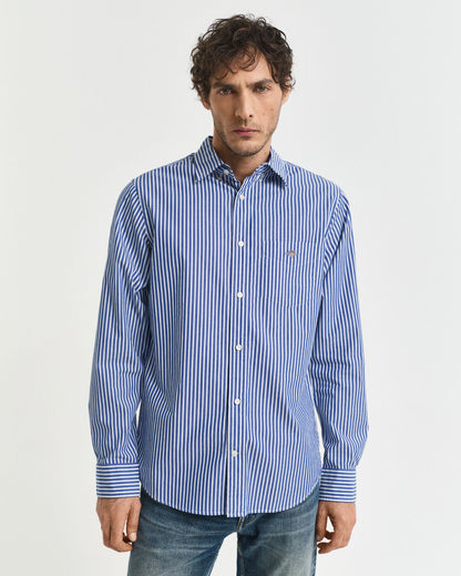 Regular Fit Striped Poplin Shirt