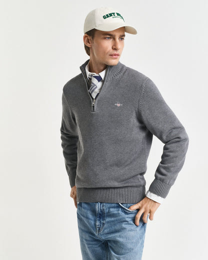 Casual Cotton Half-Zip Sweater