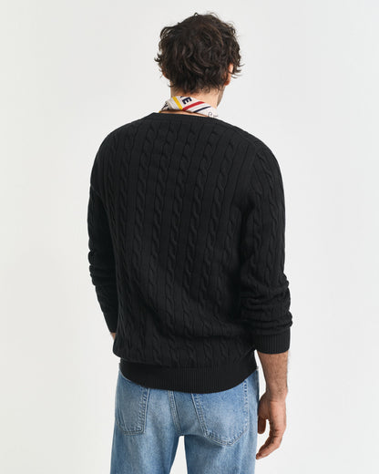 Cotton Cable Knit Crew Neck Sweater