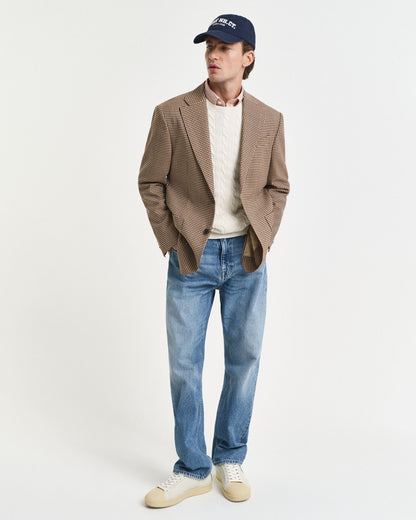 Cotton Cable Knit Crew Neck Sweater