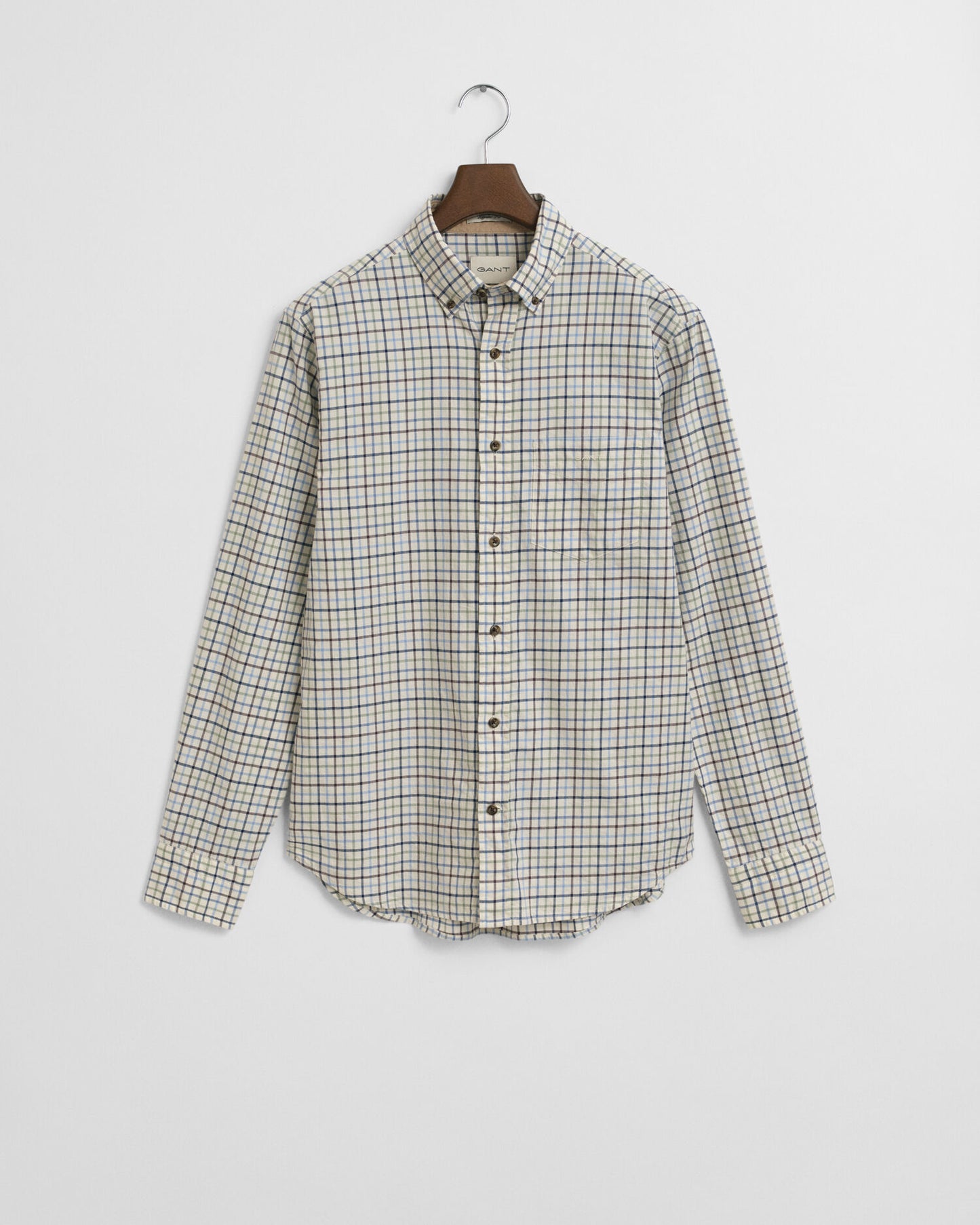 Regular Fit Tattersall Checked Twill Shirt