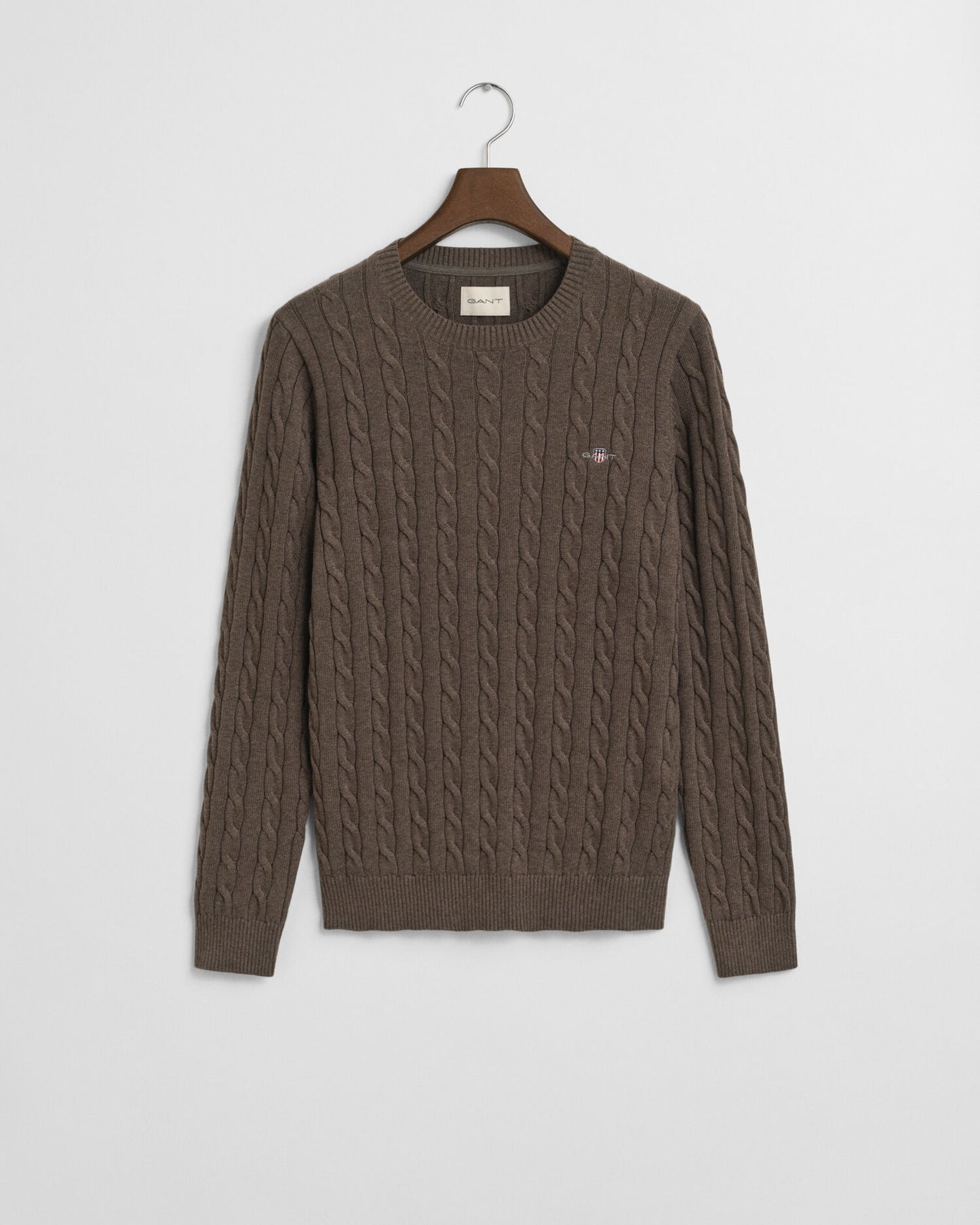 Cotton Cable Knit Crew Neck Sweater