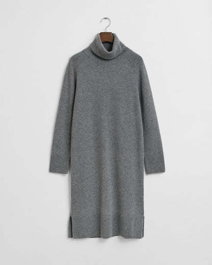 Knit Detail Turtleneck Dress